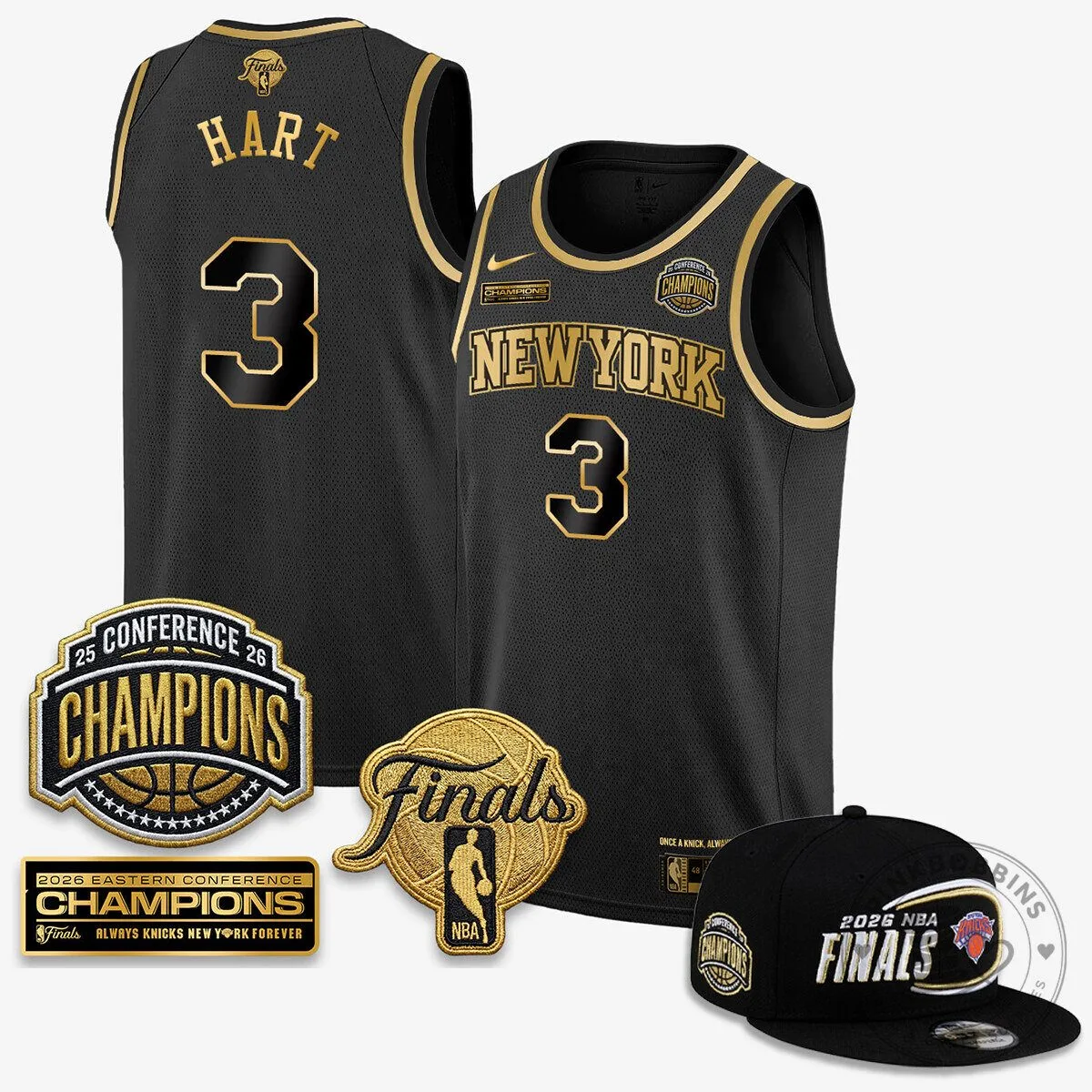 New York Knicks Brunson 11 Black 2026 Finals Champions Basketball