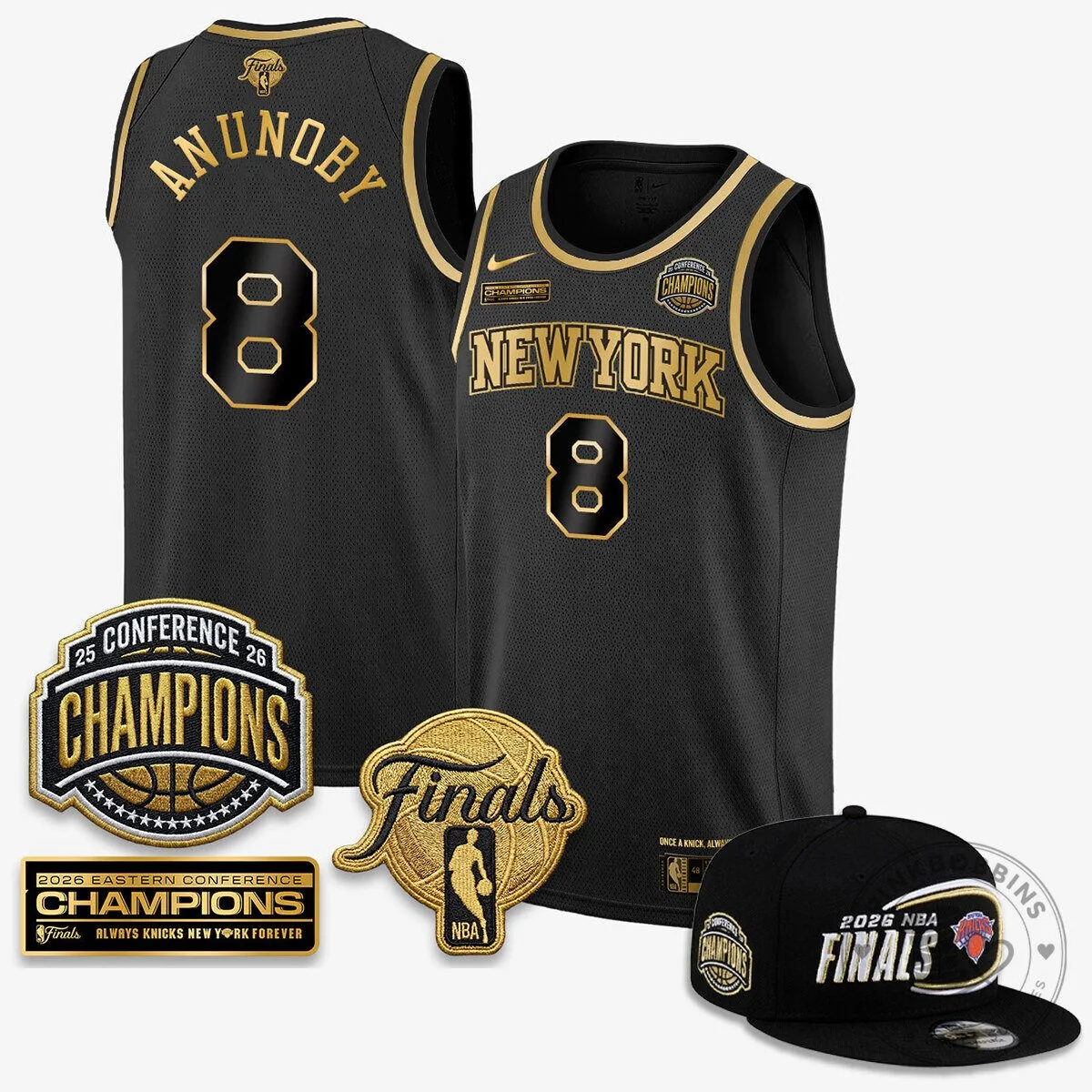 New York Knicks Brunson 11 Black 2026 Finals Champions Basketball